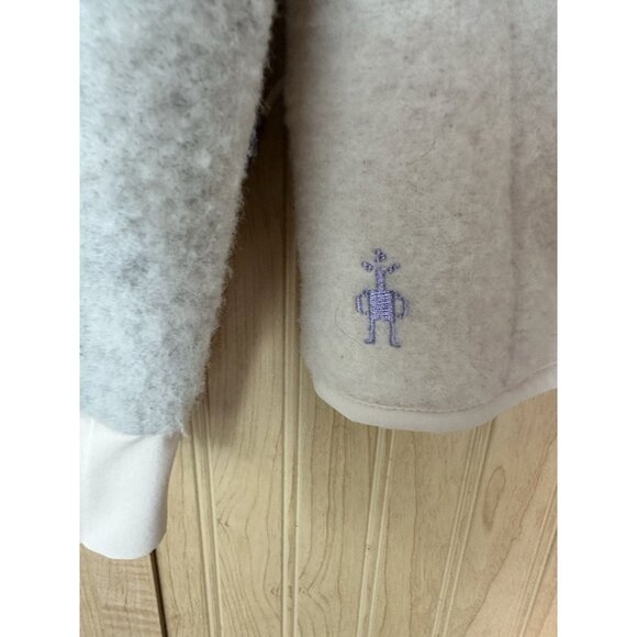 Smartwool Women’s Size L Cream Hudson Trail Fleece Wool Blend Zip Jacket - Picture 5 of 7